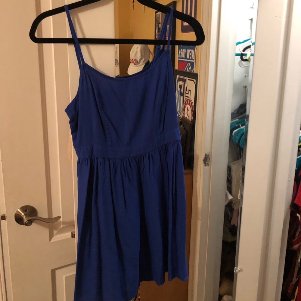Royal blue sundress with open back. American Eagle